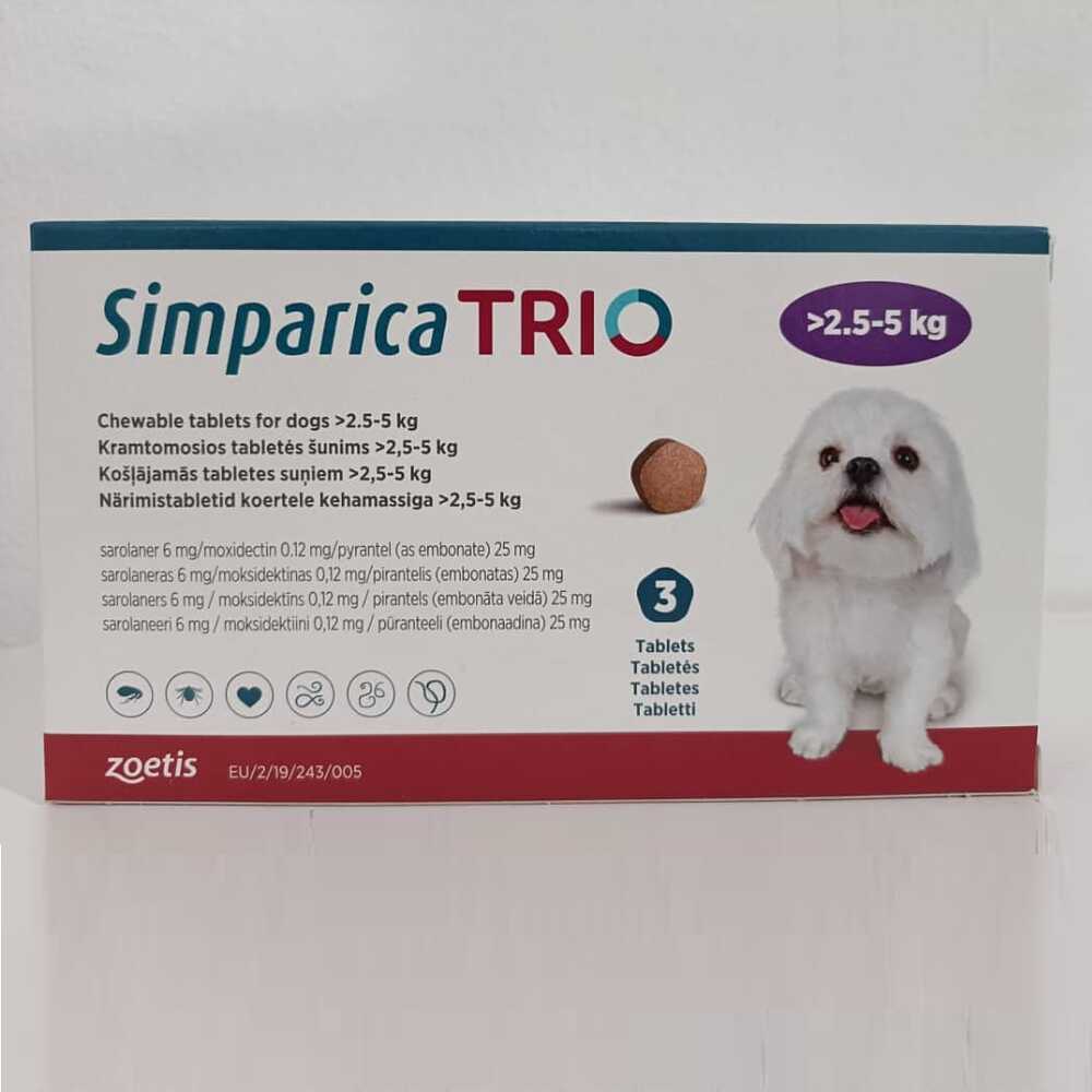 Simparica Trio Chewable 2.5-5kg 3 Pack