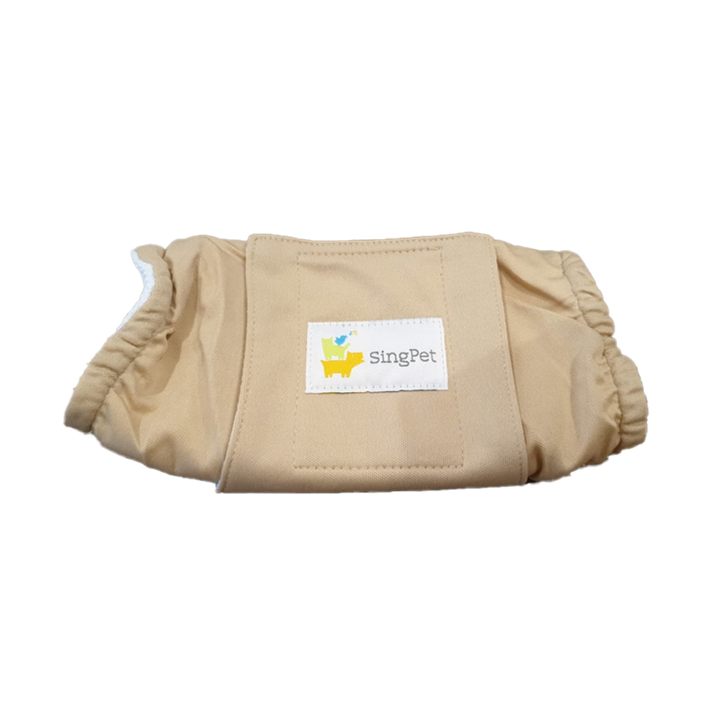 Wiggles Washable Diaper Male - Beige L