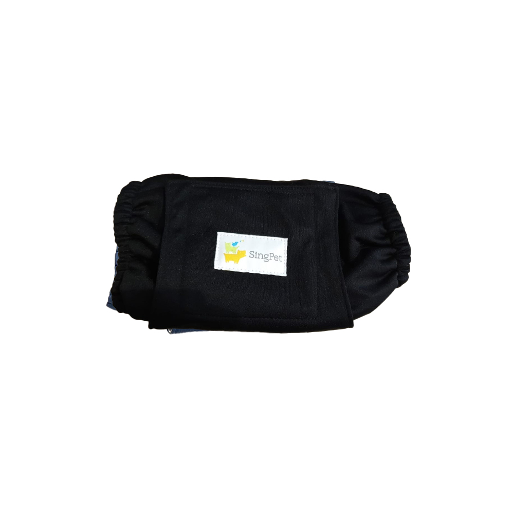Wiggles Washable Diaper Male - Black L