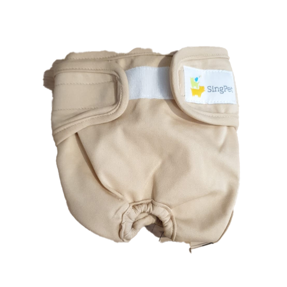 Wiggles Washable Diaper Female - Beige L