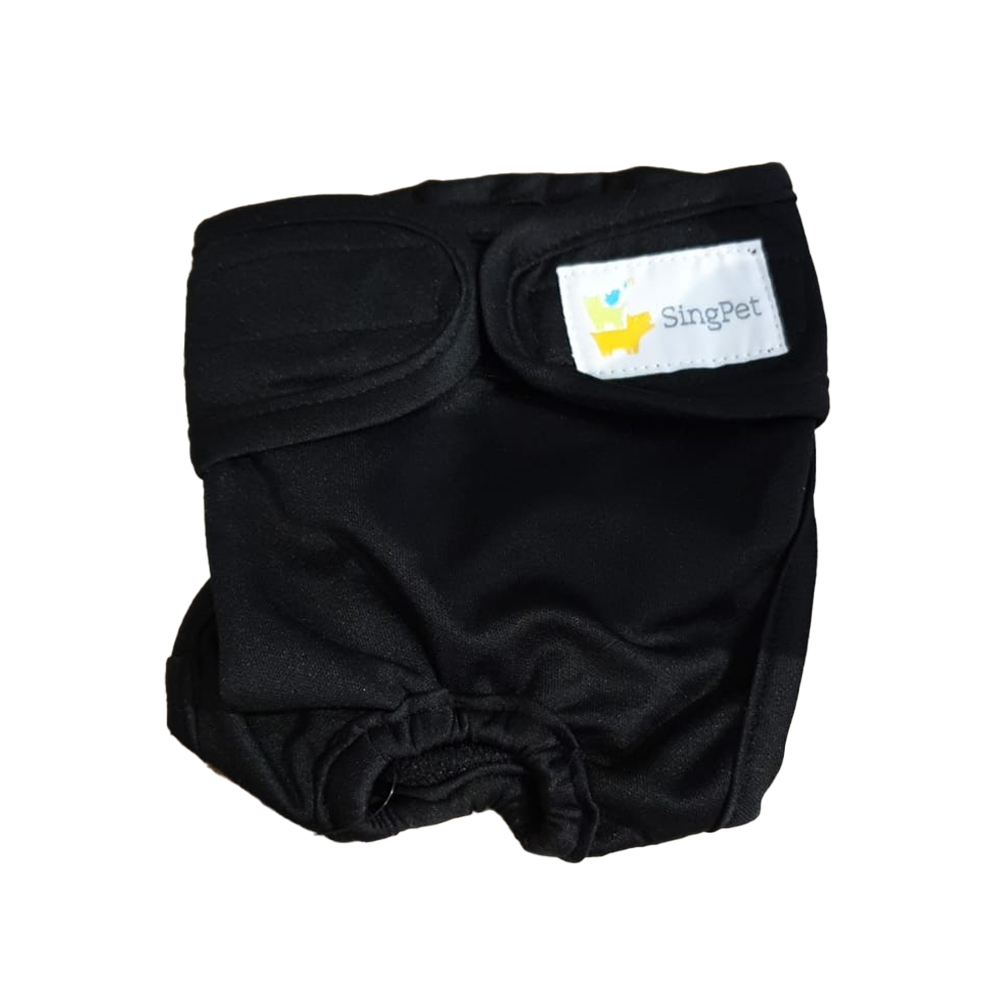 Wiggles Washable Diaper Female - Black L