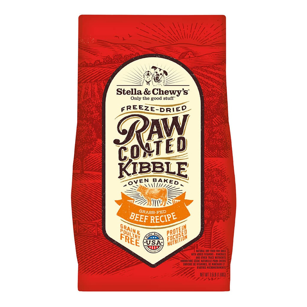 Stella & Chewy's Oven Baked Raw Coated Kibble Grass-Fed Beef Recipe 3.5 lbs