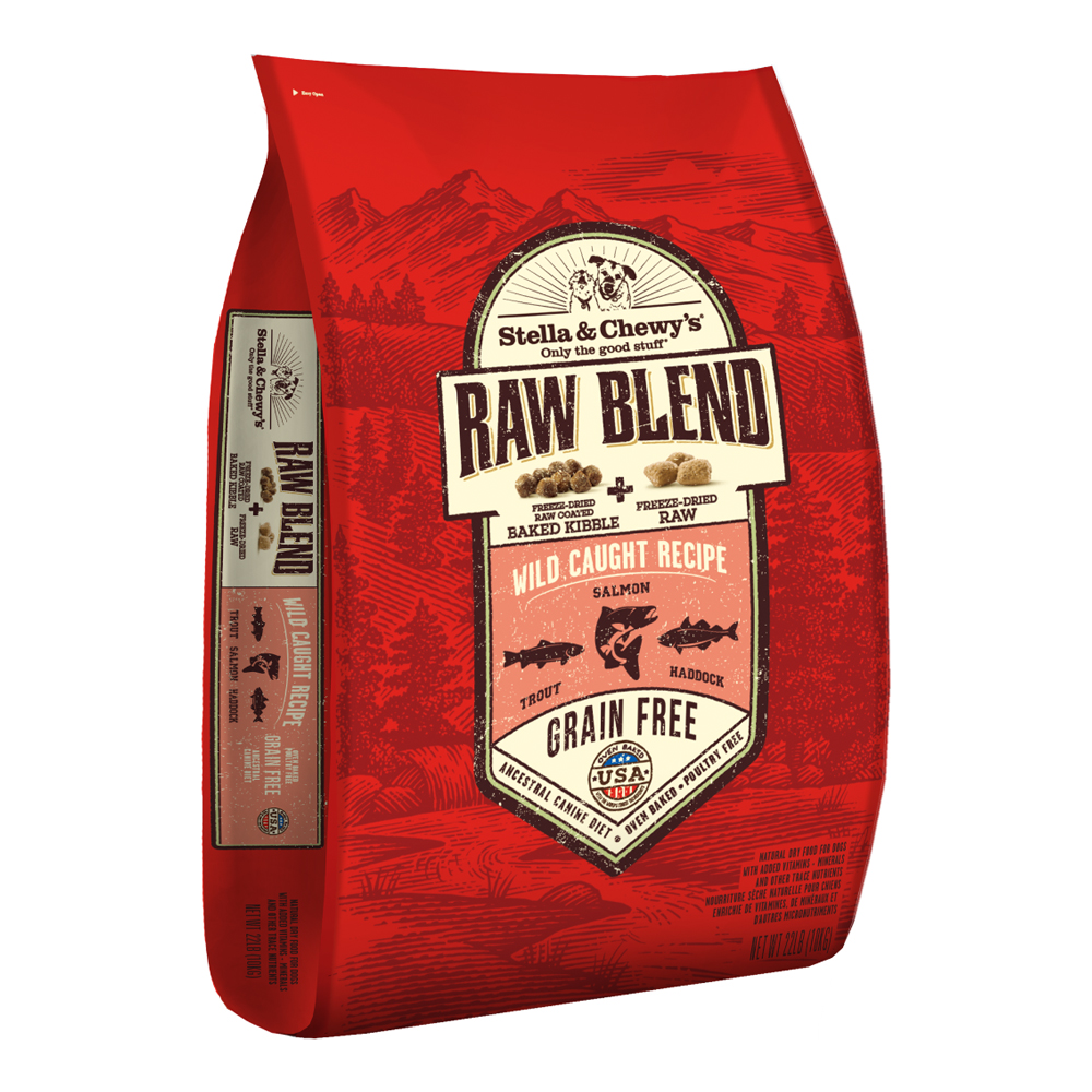 Stella & Chewy's Raw Blend Kibble for Dogs - Cod, Salmon & Haddock 22 lbs