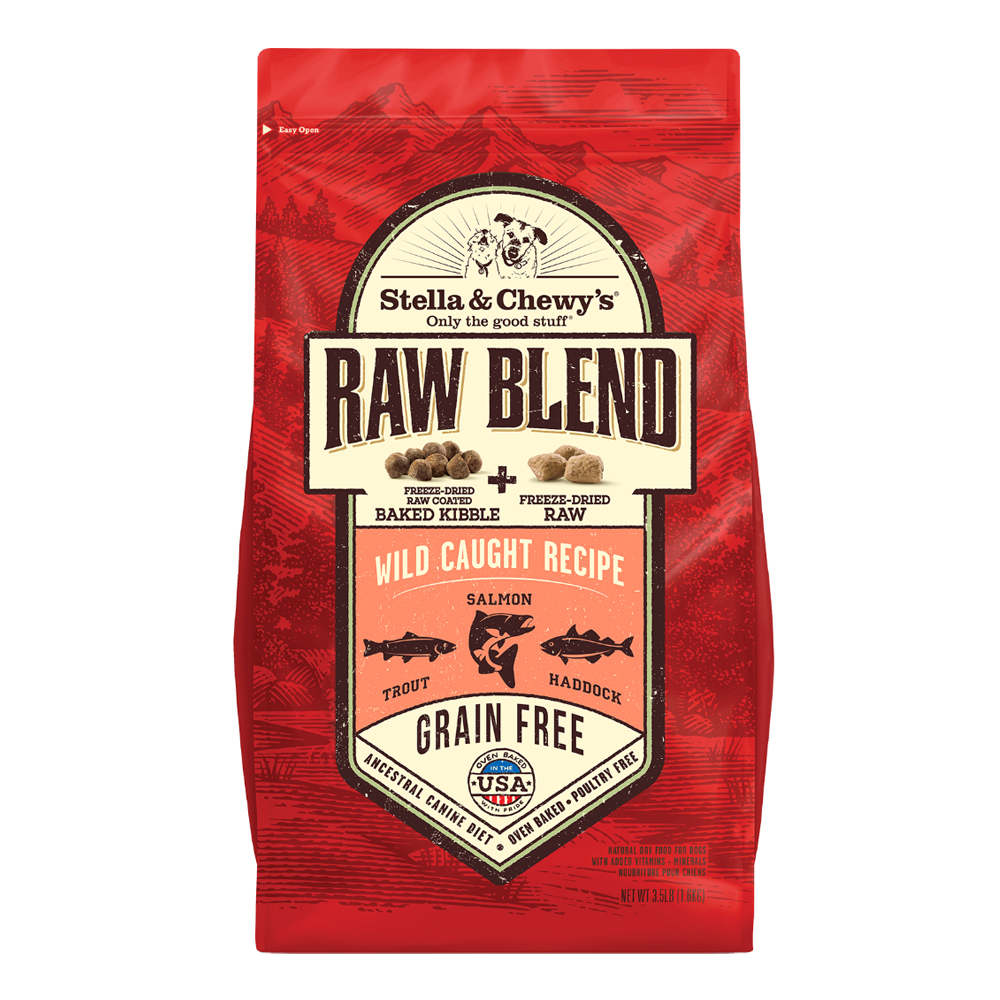 Stella & Chewy's Raw Blend Kibble Trout Salmon & Haddock 3.5 lbs