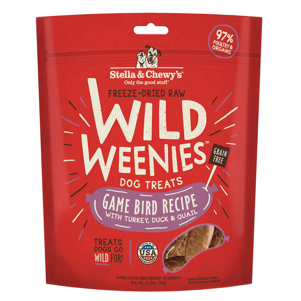 Stella & Chewy's Game Bird Recipe Freeze Dried Wild Weenies Treat For Dogs
