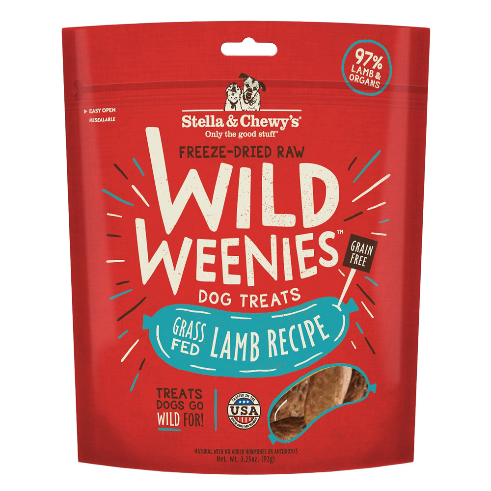 Stella & Chewy's Grass Fed Lamb Recipe Freeze Dried Wild Weenies Treat For Dogs