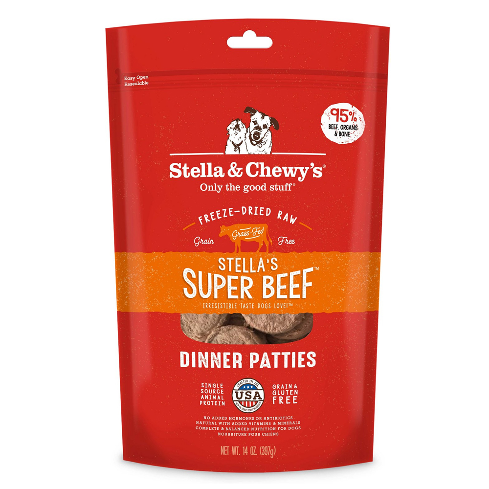 Stella & Chewy's Super Beef Freeze-Dried Dinner Patties 14Oz