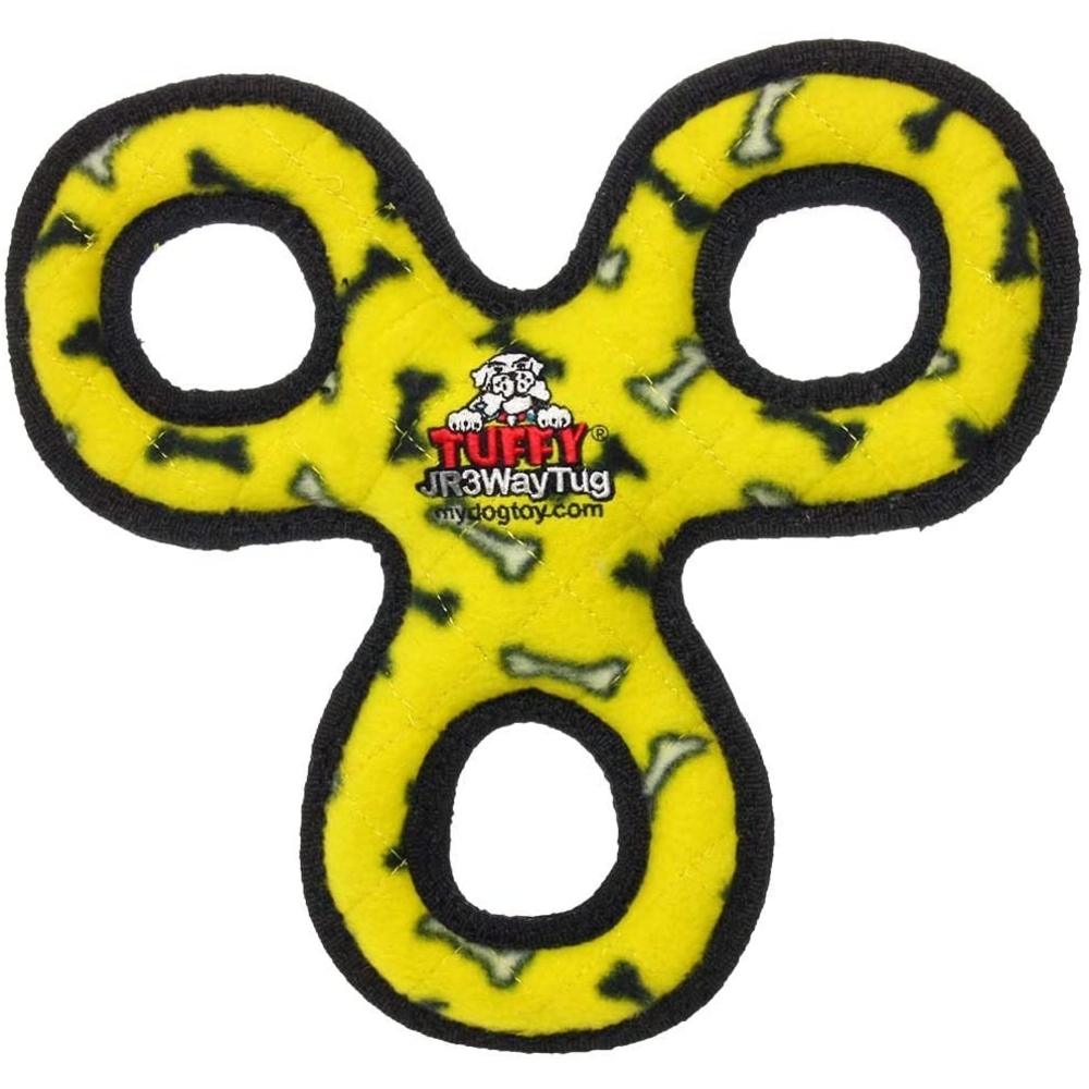 Tuffy Jr 3WayTug Yellow Bone