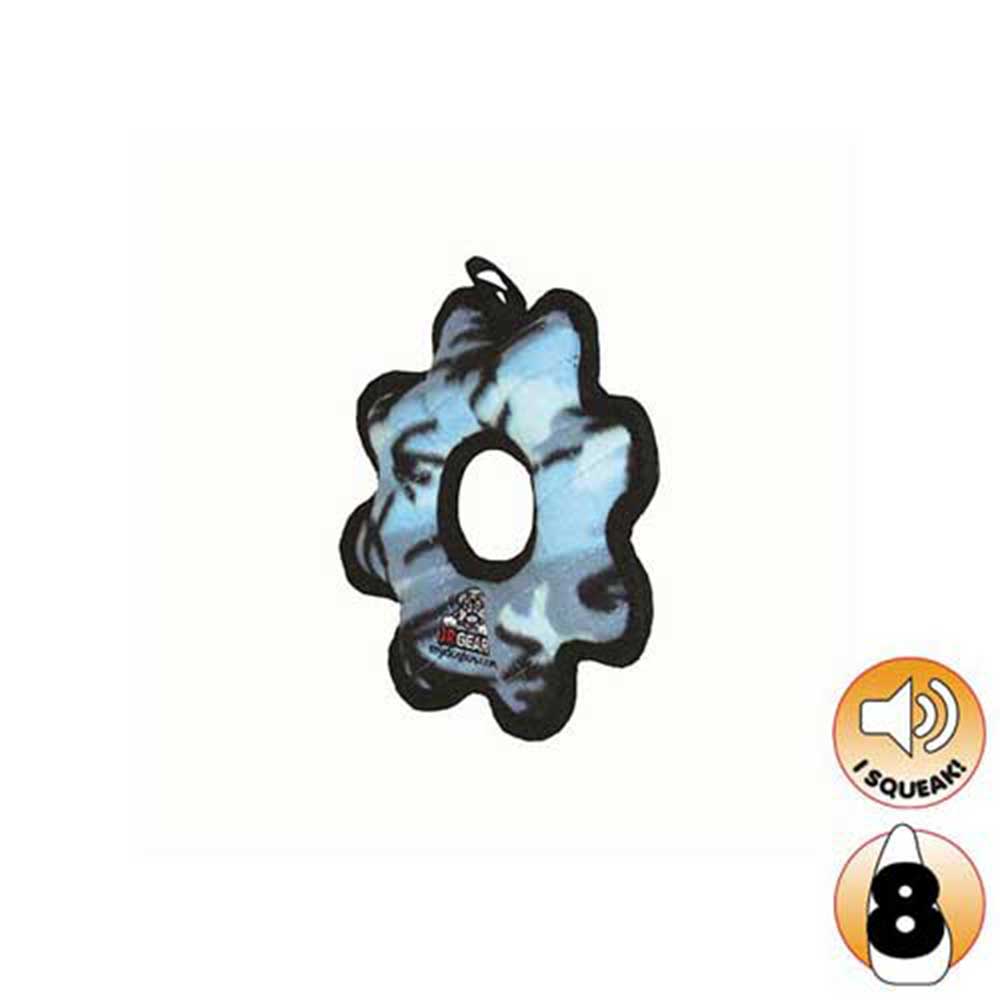 Tuffy Jr's Gear Ring Dog Toy,Blue Camo (20X20X2.5Cm)