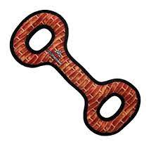 Tuffy Mega Tug-Oval Dog Toy, Brick Print