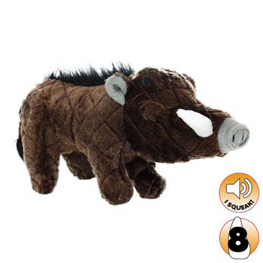 Mighty Safari Series William The Warthog Dog Toy, Brown