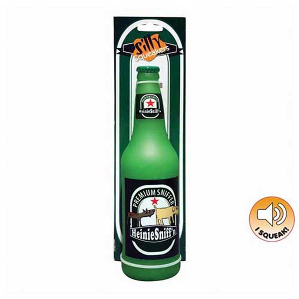 Tuffy Silly Squeakers Dog Toy Beer Bottle (Heinie Sniffen)
