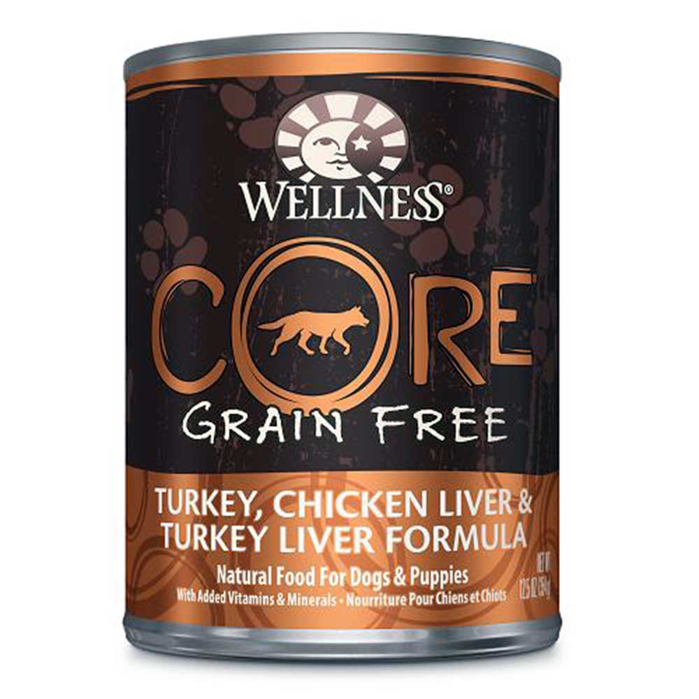 Wellness CORE Grain Free Turkey, Chicken Liver & Turkey Liver Wet Canned Dog Food