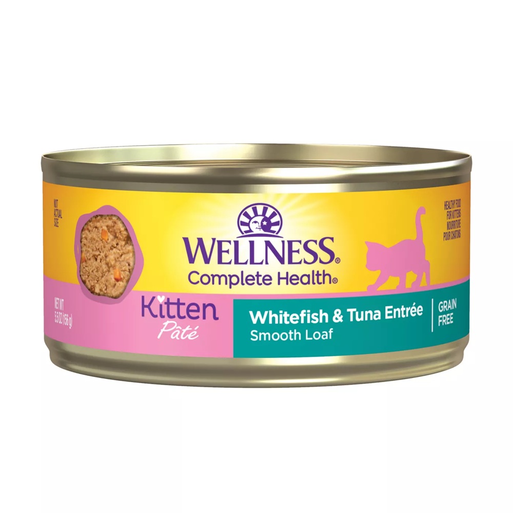 Wellness Complete Health Pate Kitten Whitefish And Tuna Wet Cat Food 5.5 oz