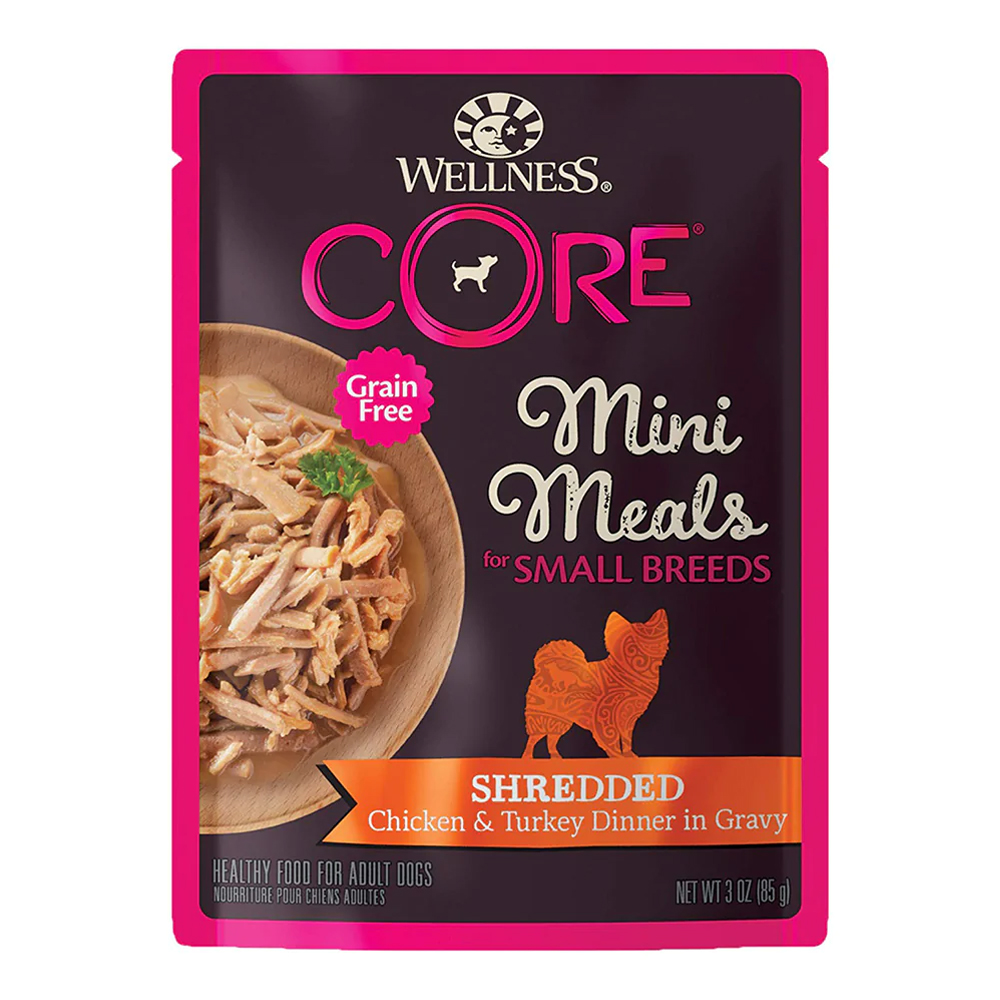 Wellness Core Grain Free Small Breed Mini Meals Shredded Chicken & Turkey