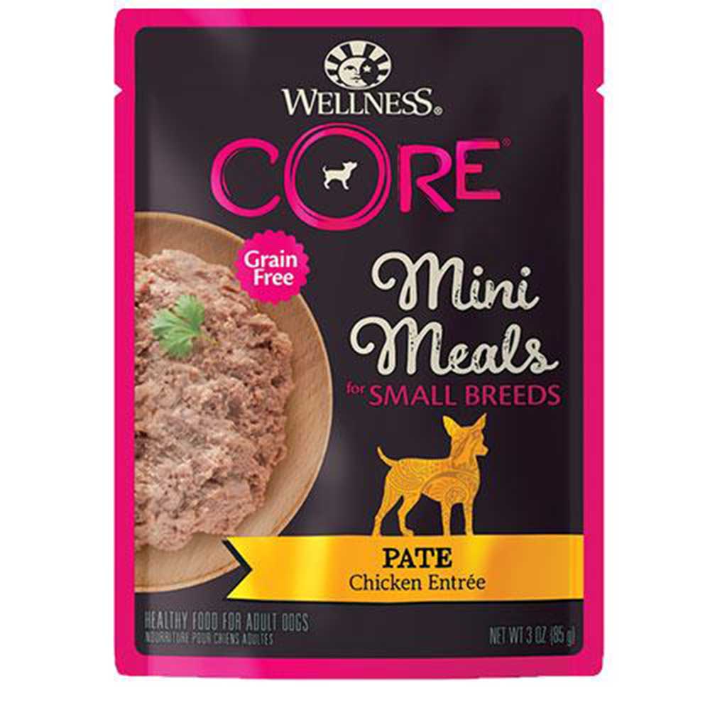 Wellness Core Grain Free Small Breed Mini Meals Pate Chicken Entree Wet Dog Food
