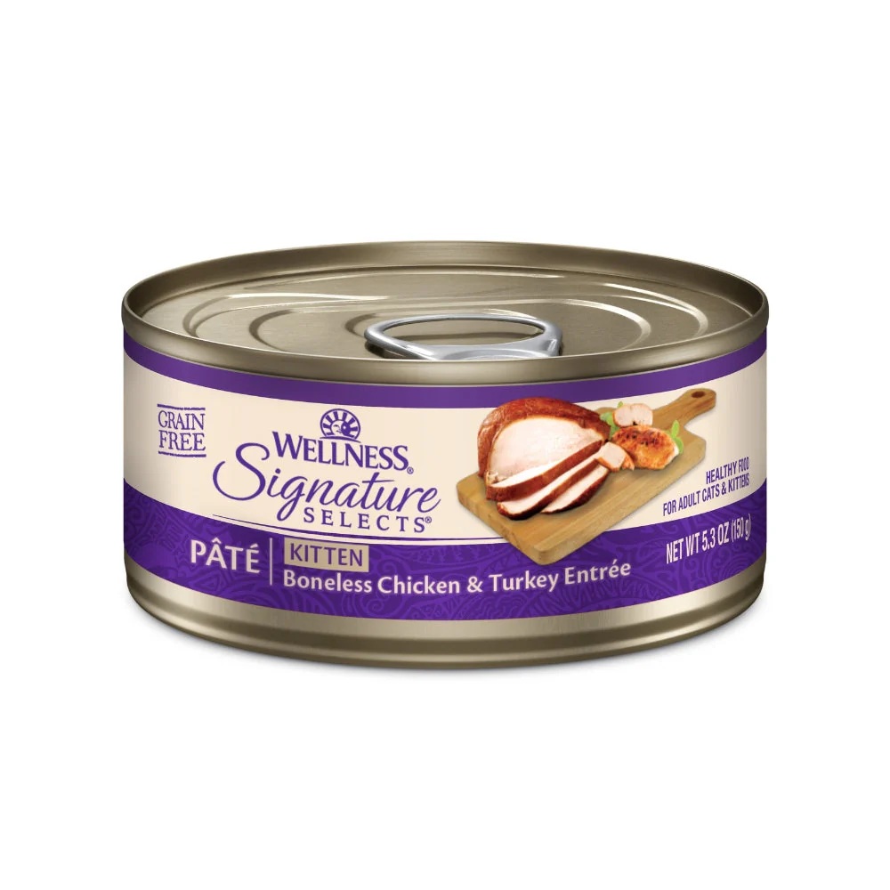 Wellness Core Signature Selects Pate Kitten Chicken And Turkey Entree Canned Cat Food 5.3 oz