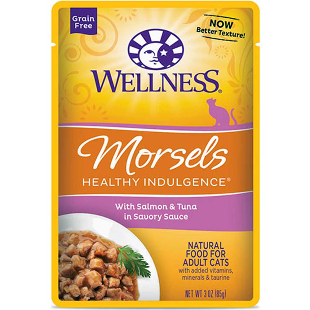 Wellness Morsels Healthy Indulgence® With Salmon & Tuna In Savory Sauce For Cat