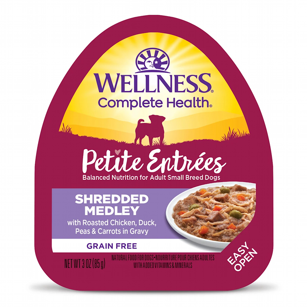 Wellness Petite Entrees Chicken, Duck, Peas & Carrots for Small Breed