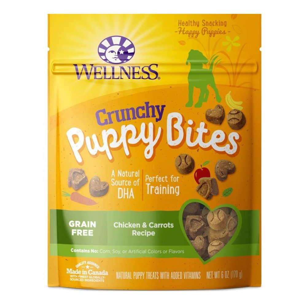 Wellness Puppy Bites Grain Free Crunchy Chicken & Carrots Dog Treats
