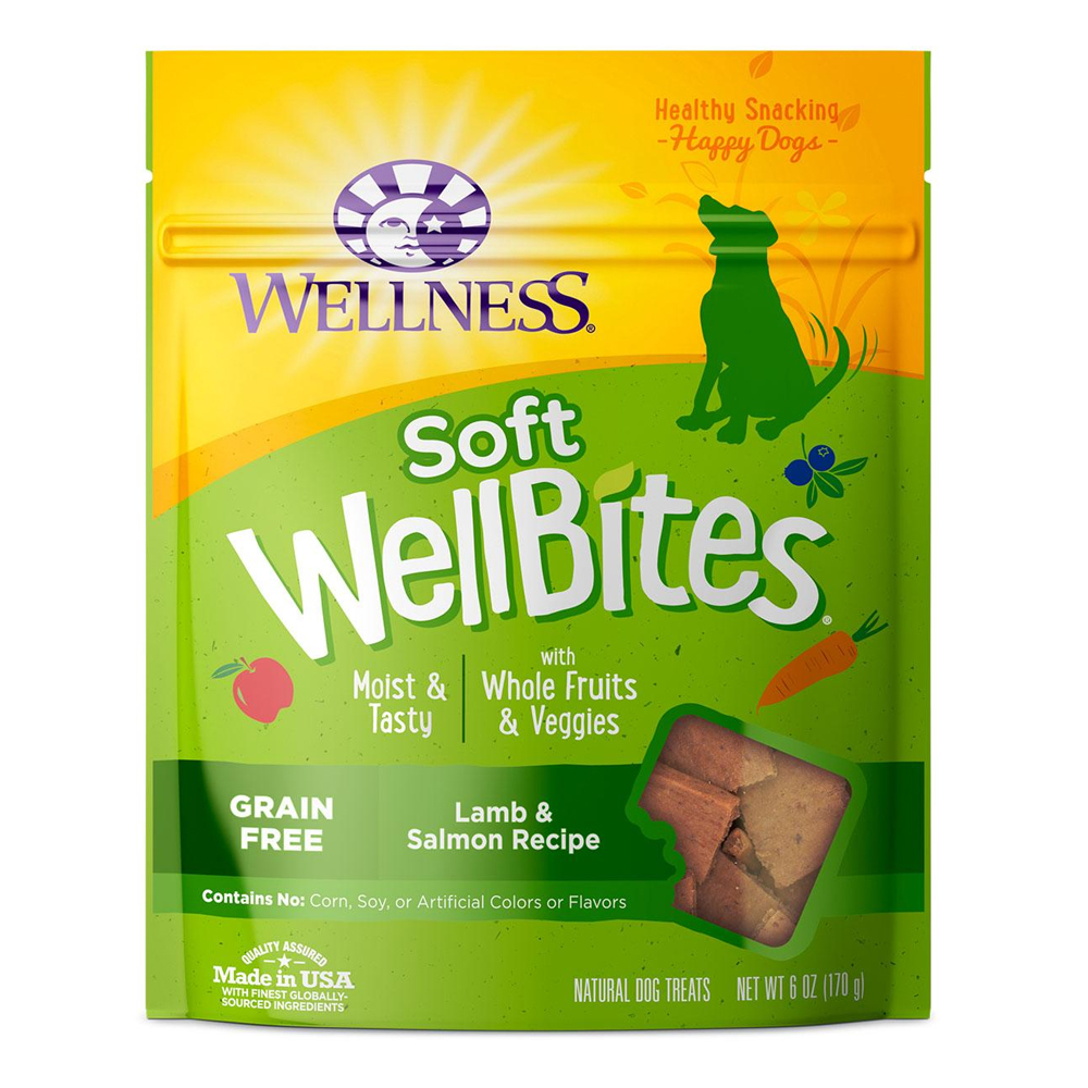 Wellness Soft Wellbites Grain Free Lamb & Salmon Soft & Tasty Recipe For Dogs 6oz
