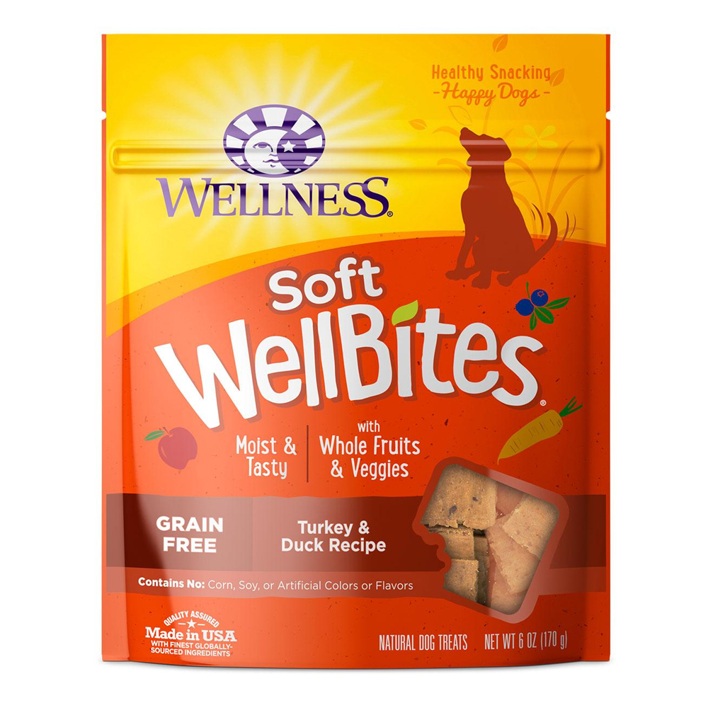 Wellness Soft Wellbites Grain Free Turkey & Duck Soft & Tasty Recipe For Dogs 6oz