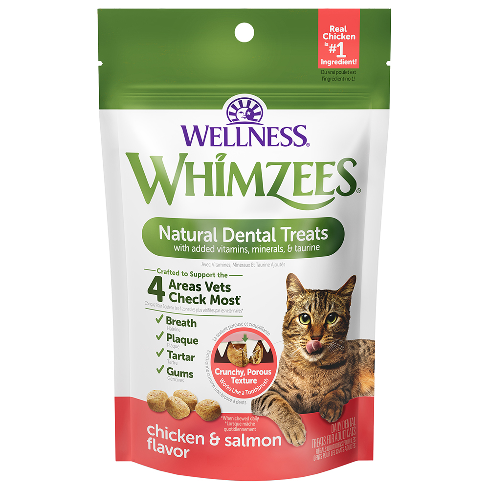 Whimzees Dental Cat Treats - Chicken & Salmon 2 oz