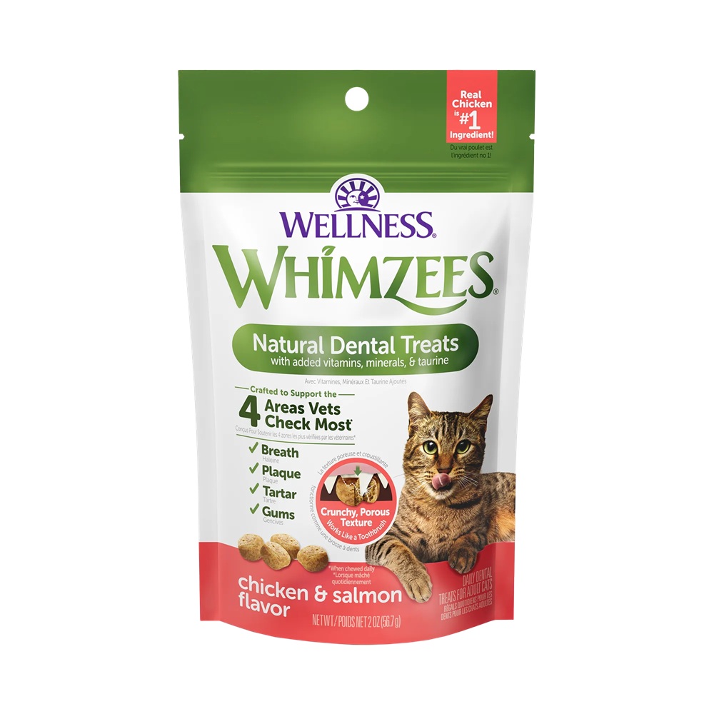 Whimzees Dental Cat Treats - Chicken & Salmon 4.5 oz