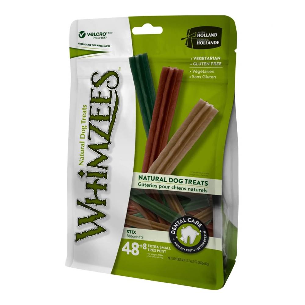 Whimzees Natural Dog Treats, Stix Extra Small (56 count)