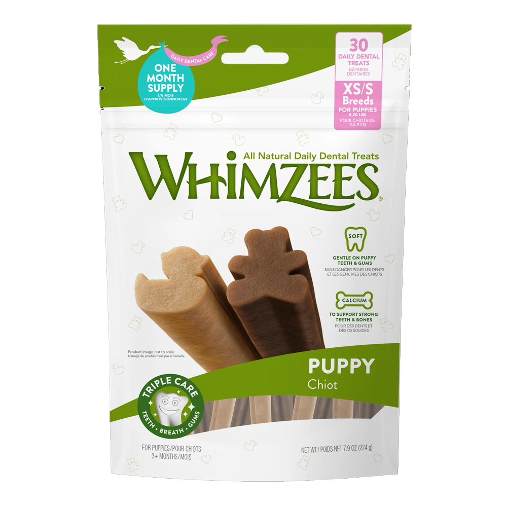 Whimzees All Natural Daily Dental Treats For Puppy, ExtraSmall/Small Breeds