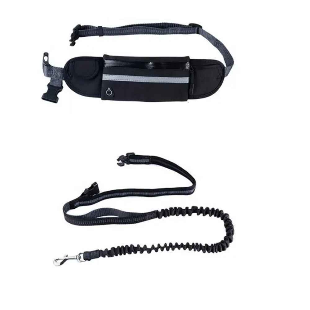 Wiggles Hands Free Dog Leash with Waist Belt and Poop bag