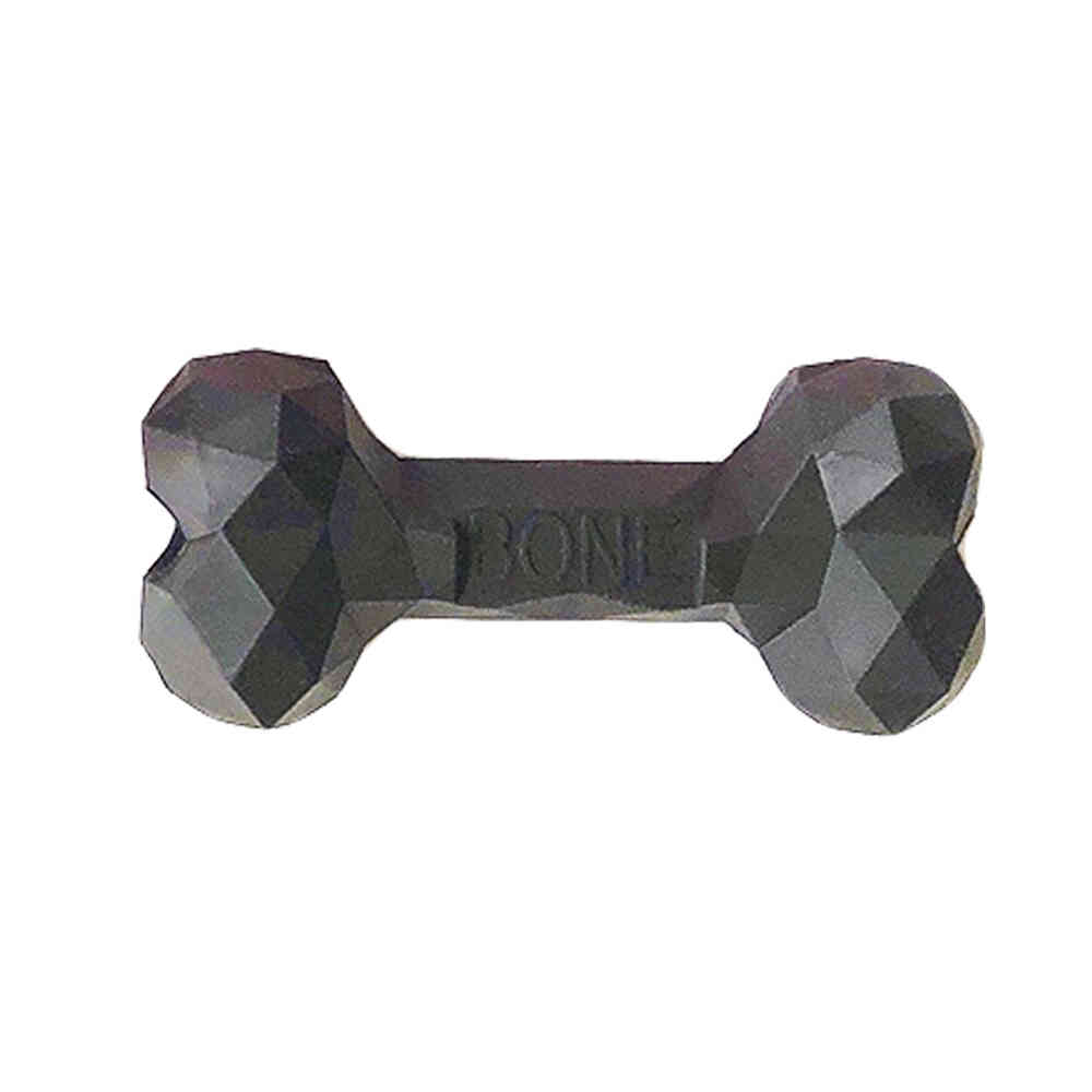 Wiggles Treat Bone Dog Toy S Black