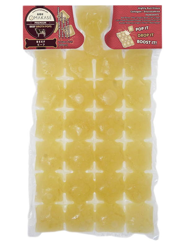 Omakase Beef Frozen Broth Pops For Dogs (24 Cubes X 12.5ml)