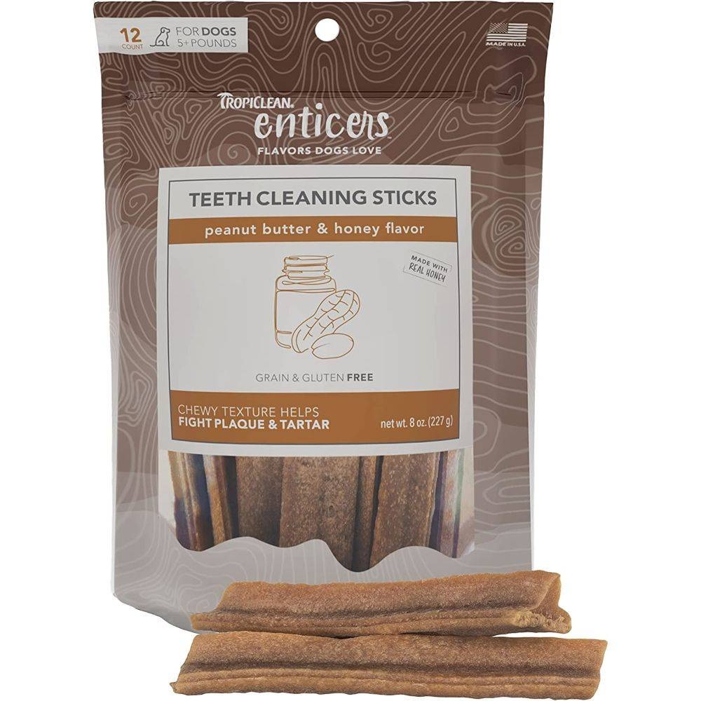 TropiClean Enticers Sticks Peanut Butter & Hone