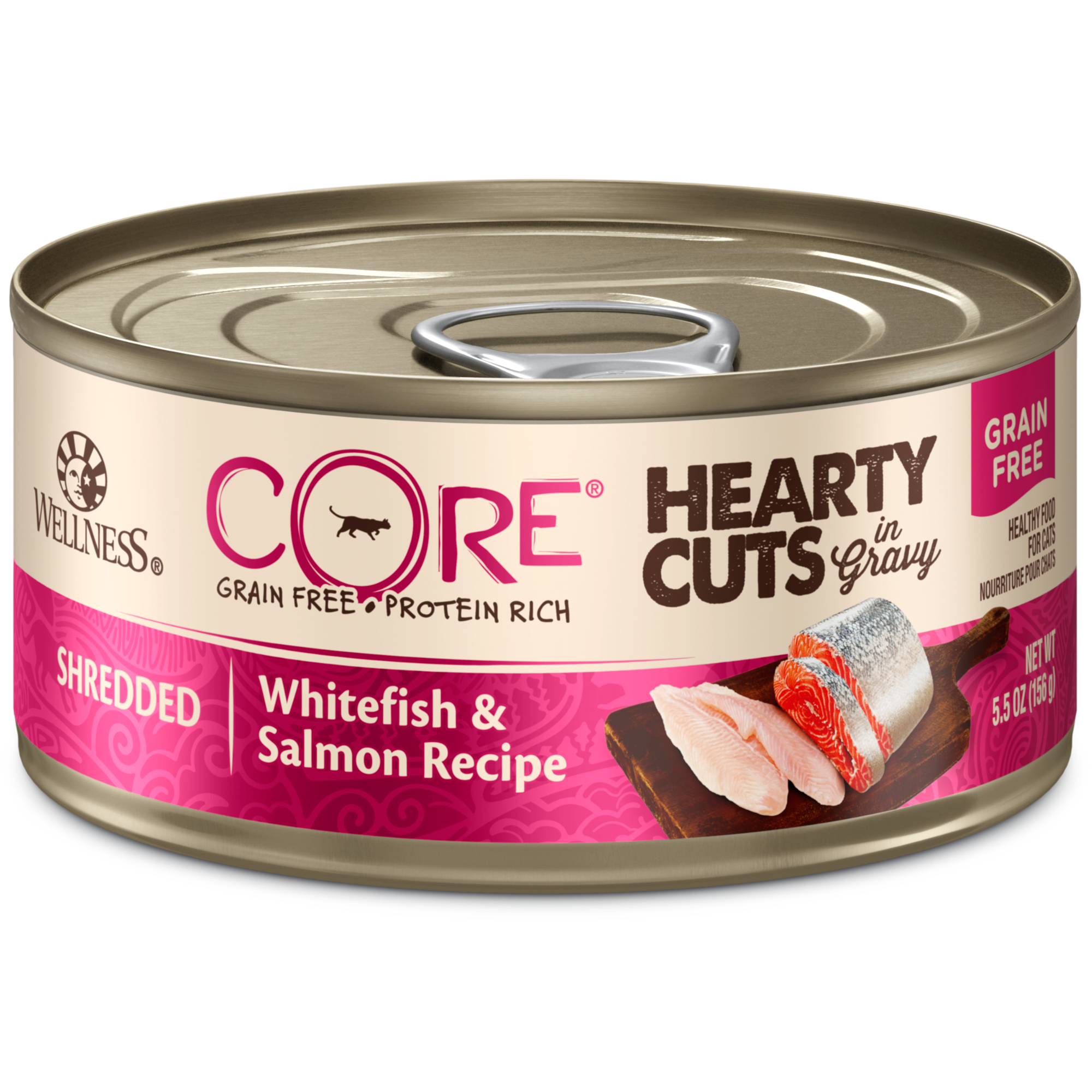 Wellness CORE Grain-Free Hearty Cuts In Gravy Shredded Whitefish & Salmon
