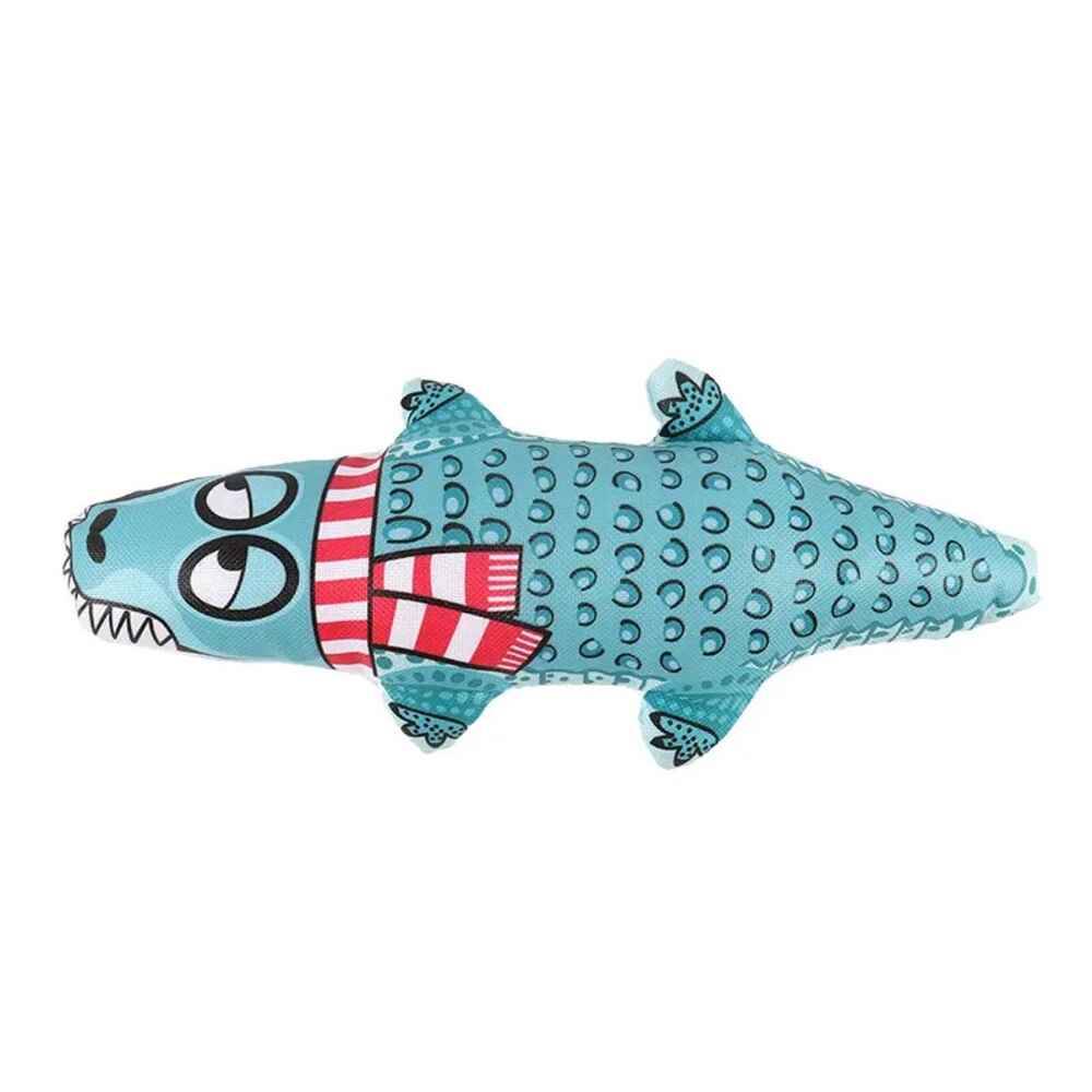 Wiggles Squeaker Toy Crocodile Blue